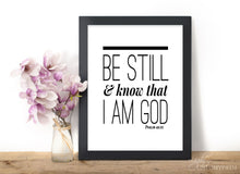 Load image into Gallery viewer, "Be Still and Know" -  Printable Wall Art