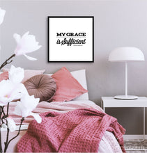 Load image into Gallery viewer, "My Grace is Sufficient" - Printable Wall Art