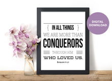 Load image into Gallery viewer, &quot;More than Conquerors&quot; - Printable Wall Art
