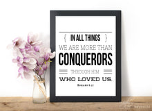 Load image into Gallery viewer, &quot;More than Conquerors&quot; - Printable Wall Art
